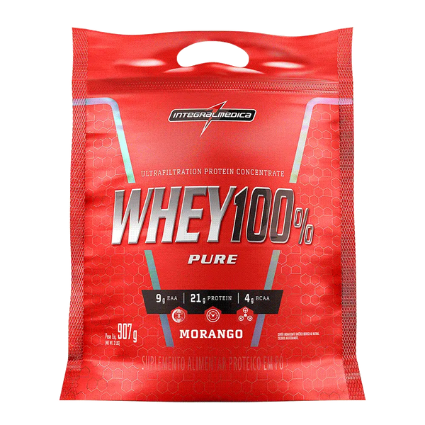 Im Whey 100% Pure Morango Integralmedica 900g