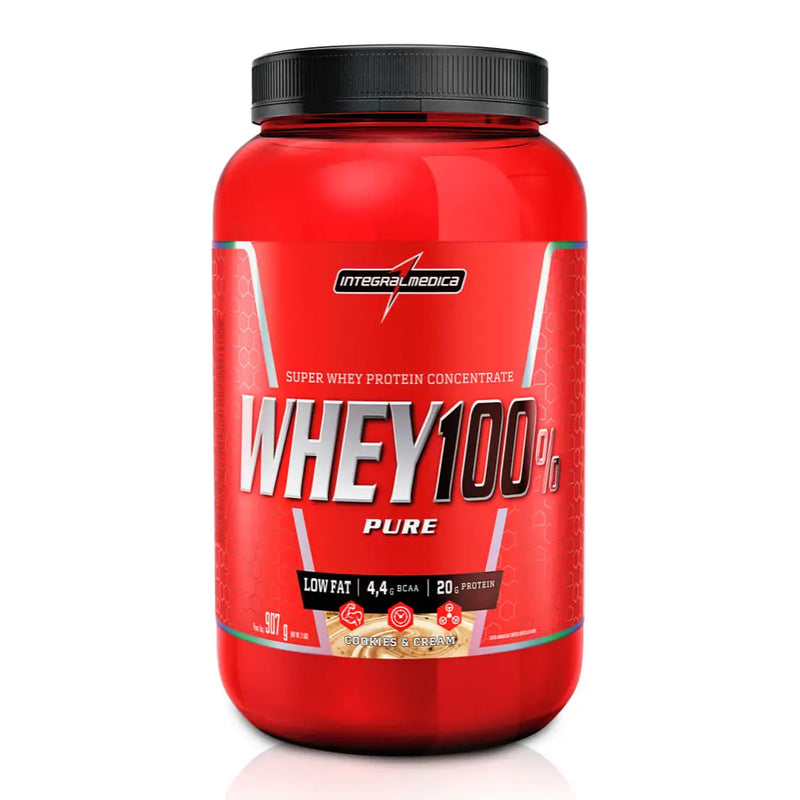 Whey Protein Integral Médica 100% Pure Cookies and Cream 907g