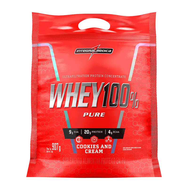 Whey 100% Pure sabor Cookies & Cream 907g - Integral Médica