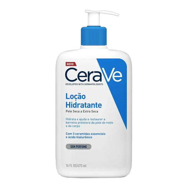 Loção Hidratante Corporal CeraVe Hidratação 24h e Textura Fluida 473ml