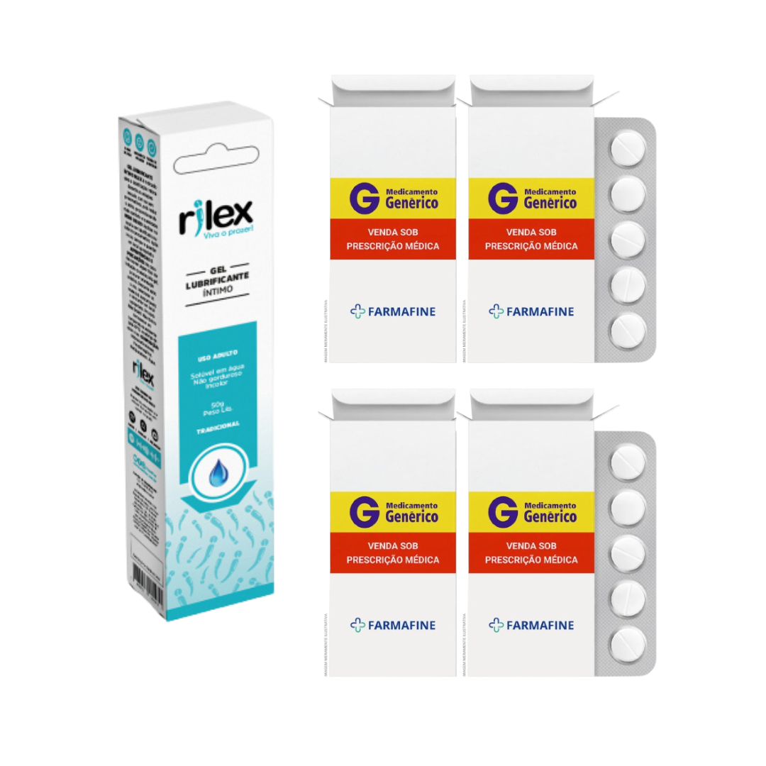 Kit Tadalafila Eurofarma 20mg + Gel Lubrificante Rilex Tradicional 50g