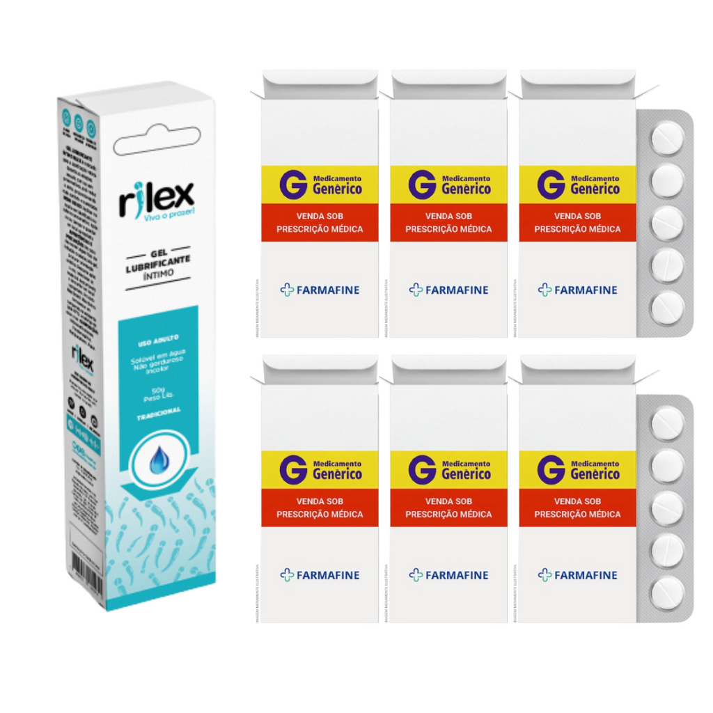 Kit Tadalafila Eurofarma 20mg + Gel Lubrificante Rilex Tradicional 50g