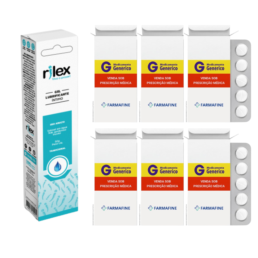 Kit Tadalafila Eurofarma 20mg + Gel Lubrificante Rilex Tradicional 50g