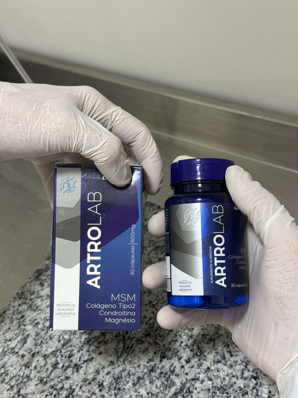 Artrolab Metilsulfonilmetano + Condroitina + Colágeno Tipo 2 + Magnésio 600Mg 30 Cápsulas