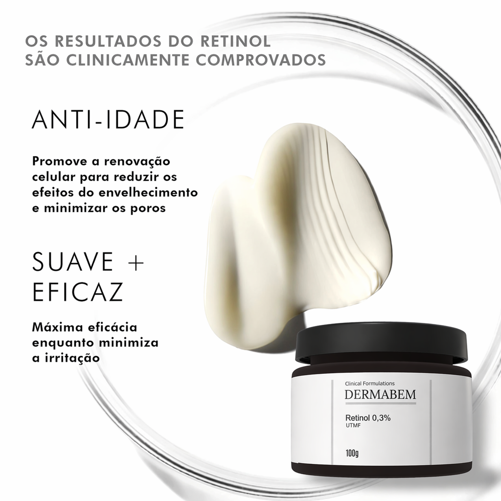 Retinol 0,3% Creme Facial Anti-idade Dermabem Clinical Formulations 100g