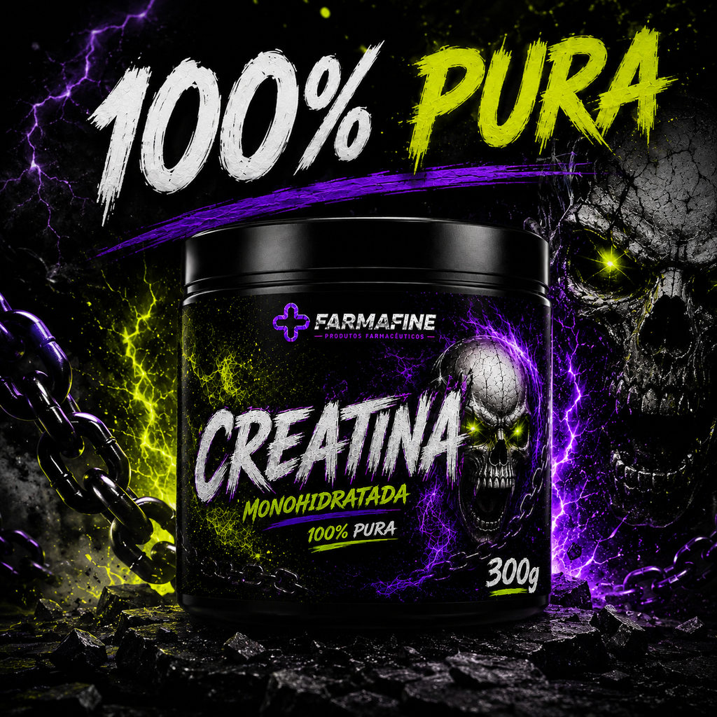 Kit Completo Pré Treino 300g + Creatina 100% Pura + Testorin1000 60 Cápsulas Farmafine
