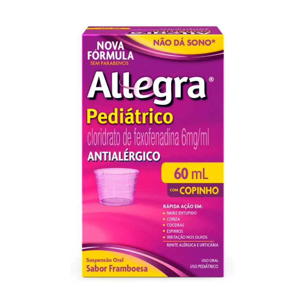 Antialérgico Pediátrico Allegra 6mg/mL Sanofi 60mL + Copo Dosador