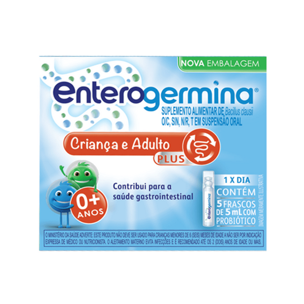 Probiótico Enterogermina Plus 5ml Sanofi 5 Frascos