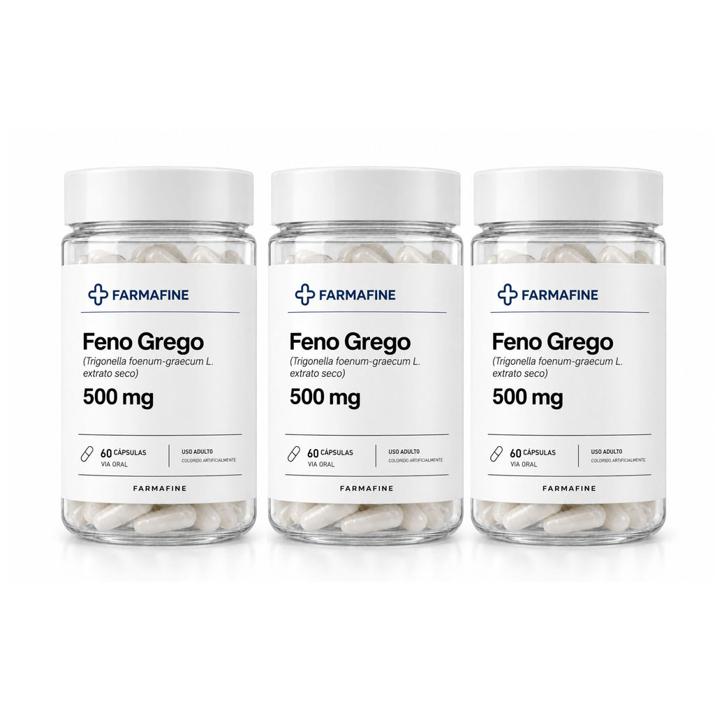 Feno Grego 500mg Farmafine 60 Cápsulas | Laboratório Farmafine