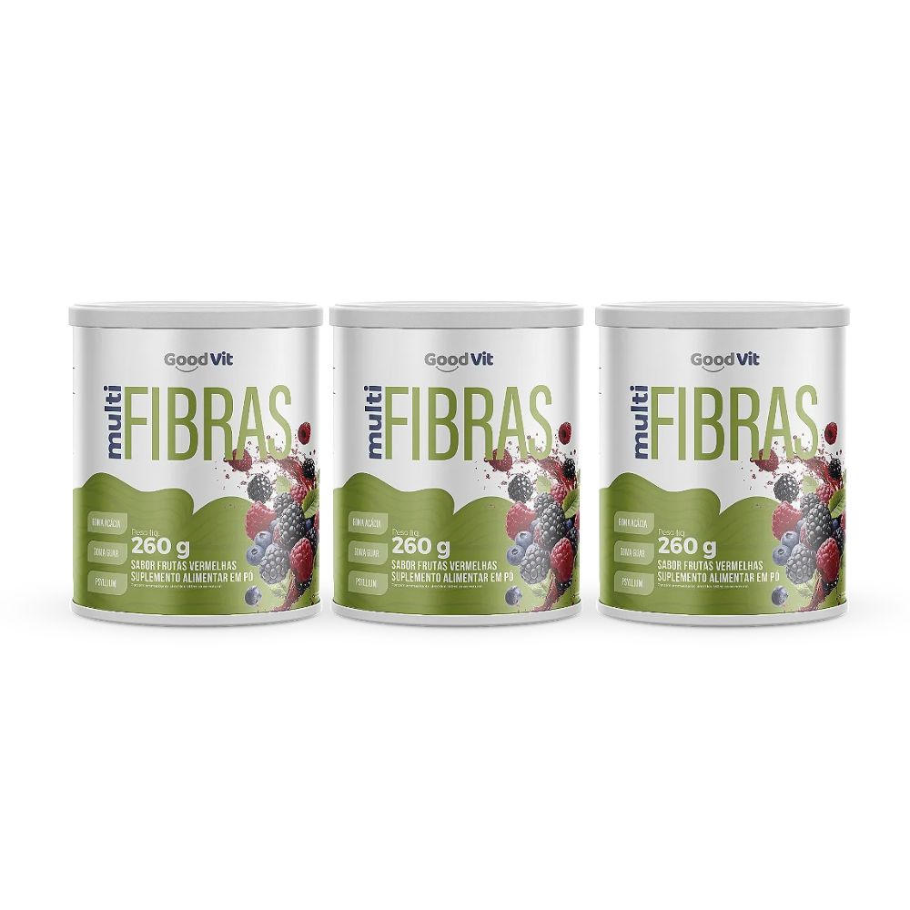 Multi Fibras em Pó Frutas Vermelhas 260g