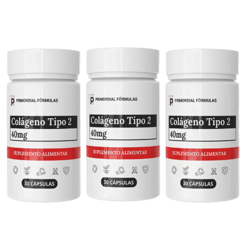 Colágeno Tipo 2 40mg Primordial Fórmulas Com 30 Cápsulas