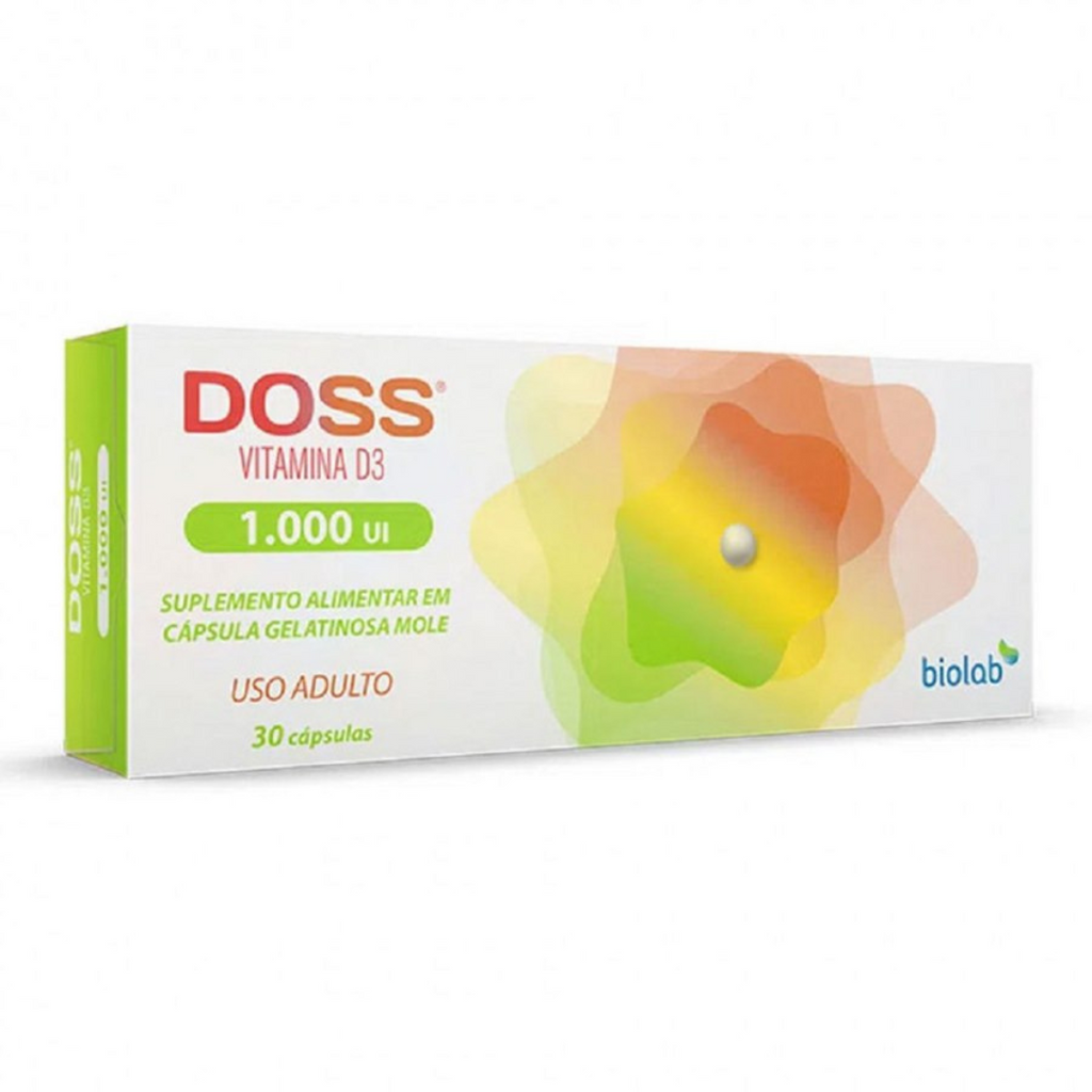 Vitamina D Doss 1.000ui 30 Cápsulas - farmafine.com.br