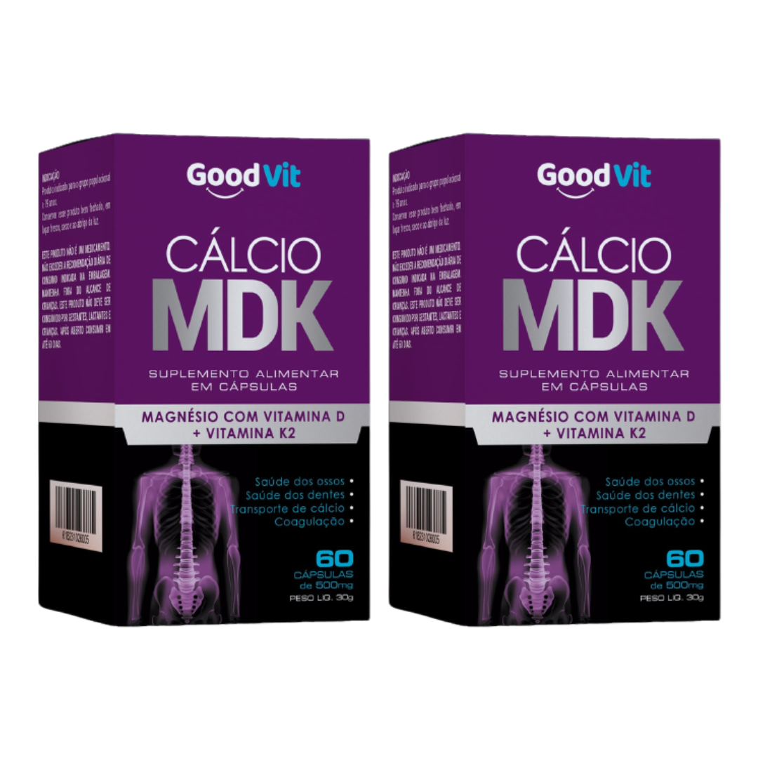 Cálcio Mdk 500mg com 60 Cápsulas - farmafine.com.br