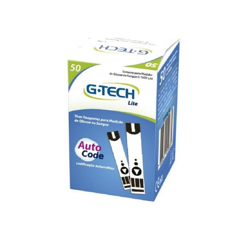 Tiras G-tech Lite 50 Unidades - farmafine.com.br