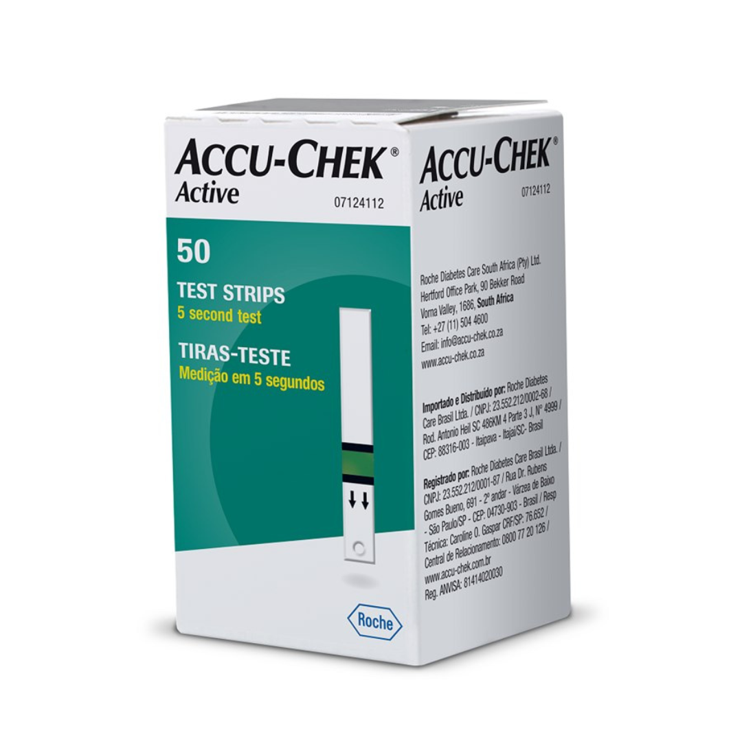 Tiras Accu-chek Active 50 Unidades - farmafine.com.br