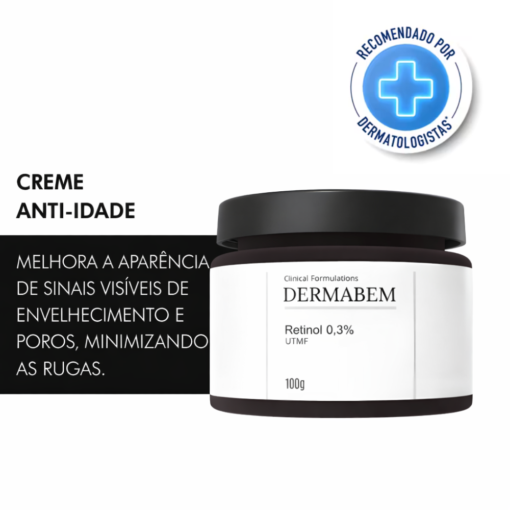 Retinol 0,3% Creme Facial Anti-idade Dermabem Clinical Formulations 100g