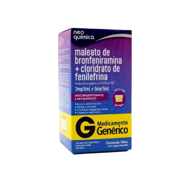 Maleato De Bronfeniramina + Cloridrato De Fenilefrina Neo Química 120ml