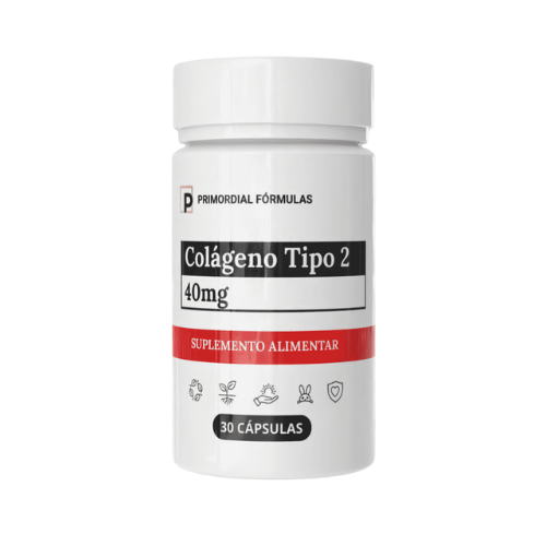 Colágeno Tipo 2 40mg Primordial Fórmulas Com 30 Cápsulas
