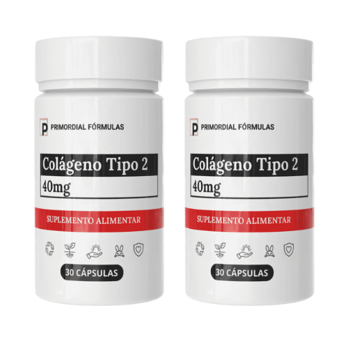 Colágeno Tipo 2 40mg Primordial Fórmulas Com 30 Cápsulas