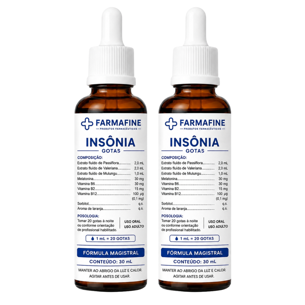 Fórmula para Insônia em Gotas 30ml Laboratório Farmafine
