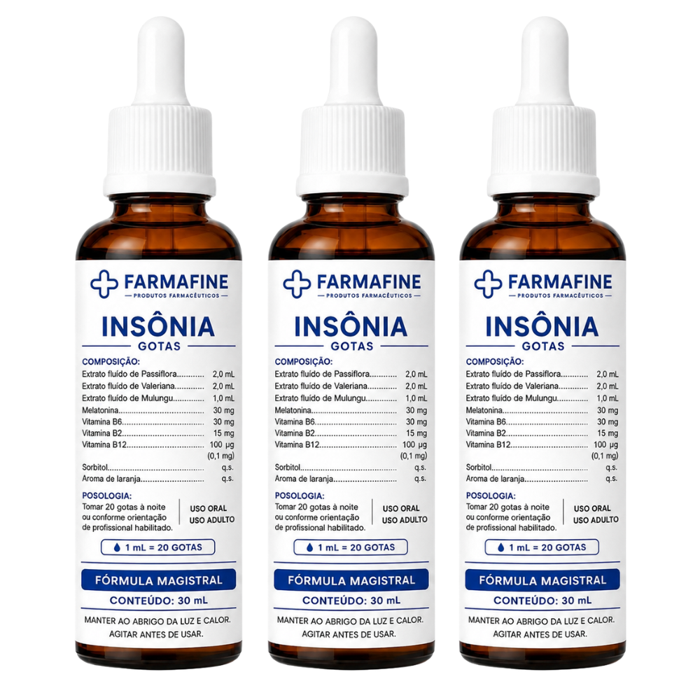 Fórmula para Insônia em Gotas 30ml Laboratório Farmafine