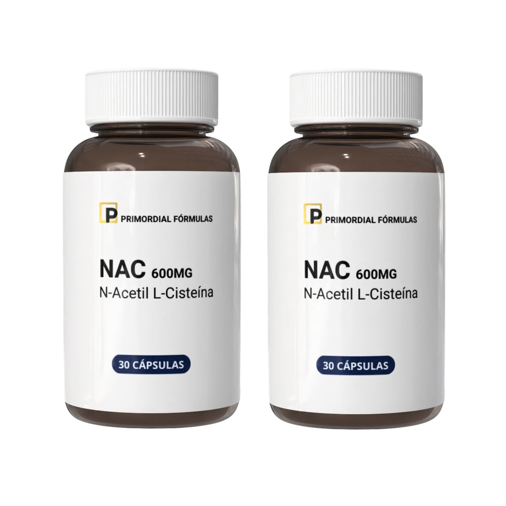 NAC N-Acetil L-Cisteína - 600mg - Primordial Fórmulas - 30 Cápsulas