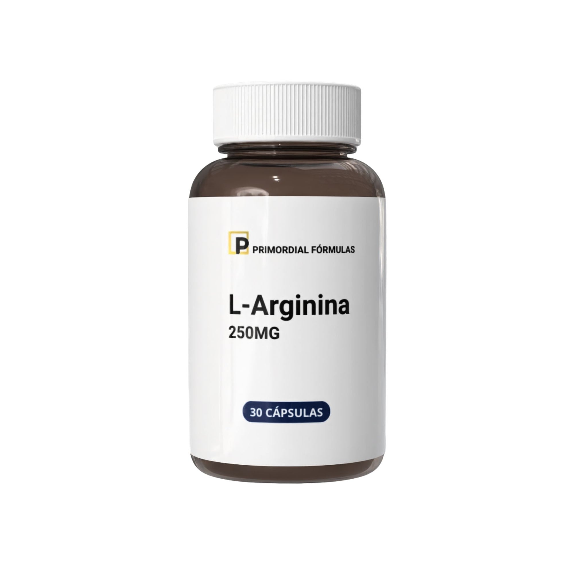 L-Arginina Pura 250mg Primordial Fórmulas Com 30 Cápsulas