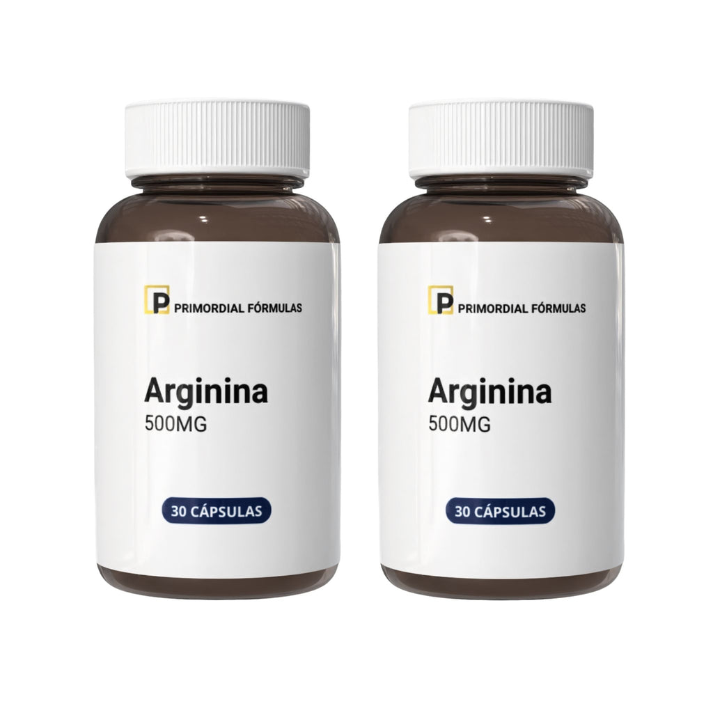 L- Arginina  500mg Primordial Fórmulas Com 30 Cápsulas