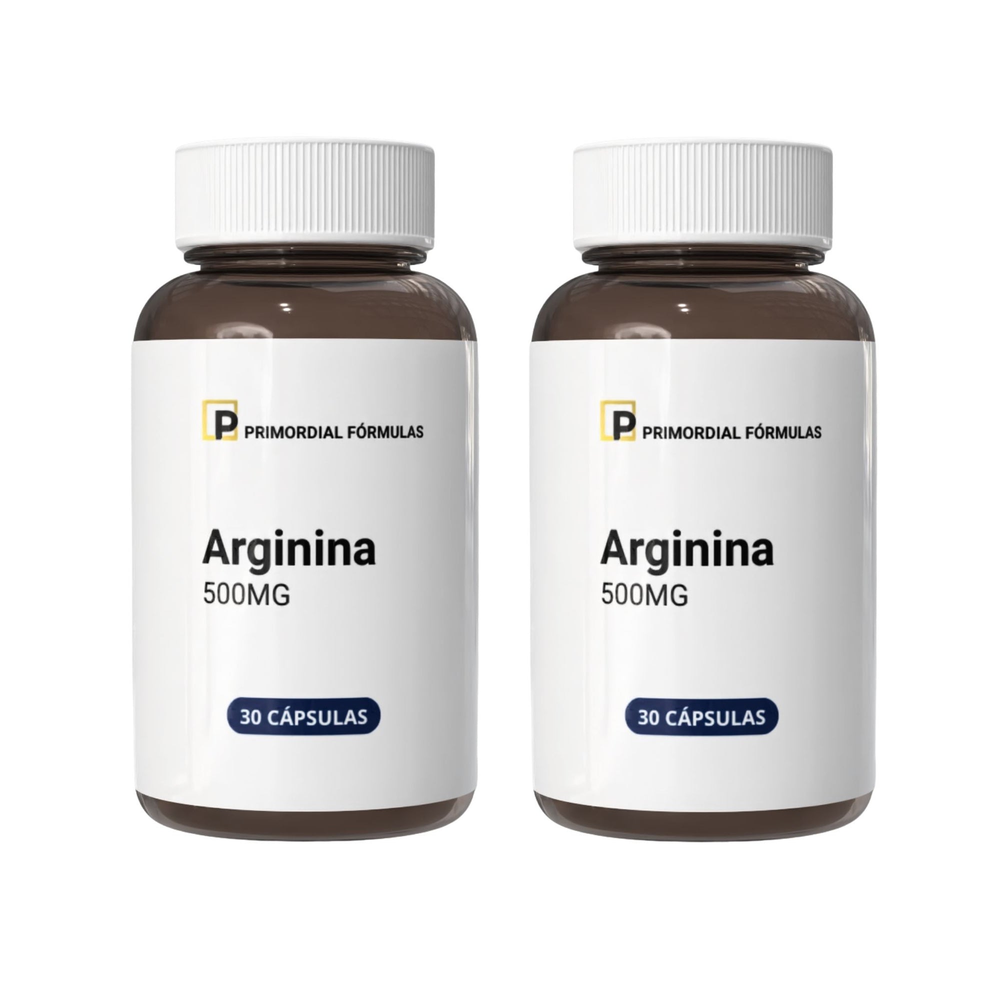 L- Arginina  500mg Primordial Fórmulas Com 30 Cápsulas