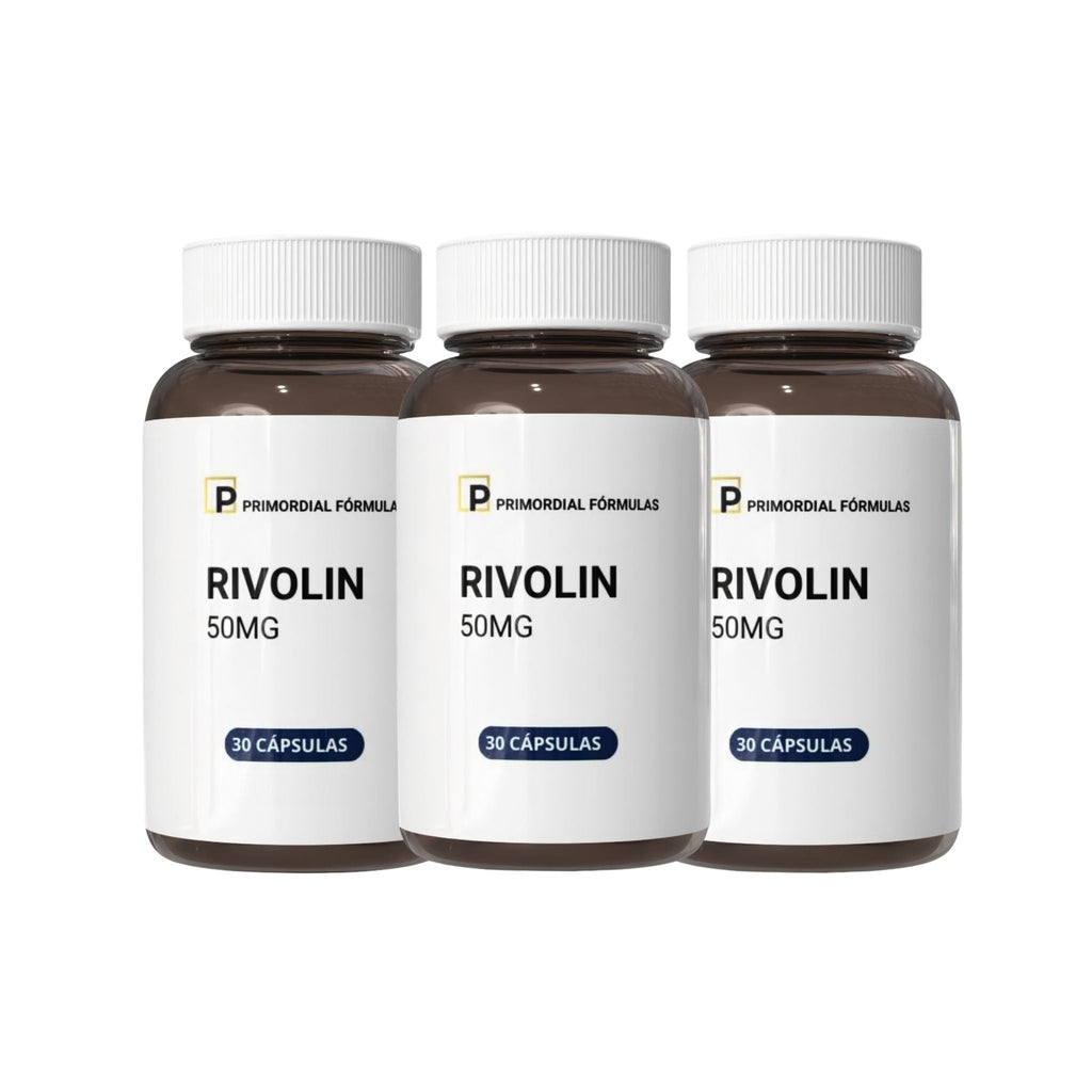 Rivolin 50mg Primordial Fórmulas Com 30 Cápsulas