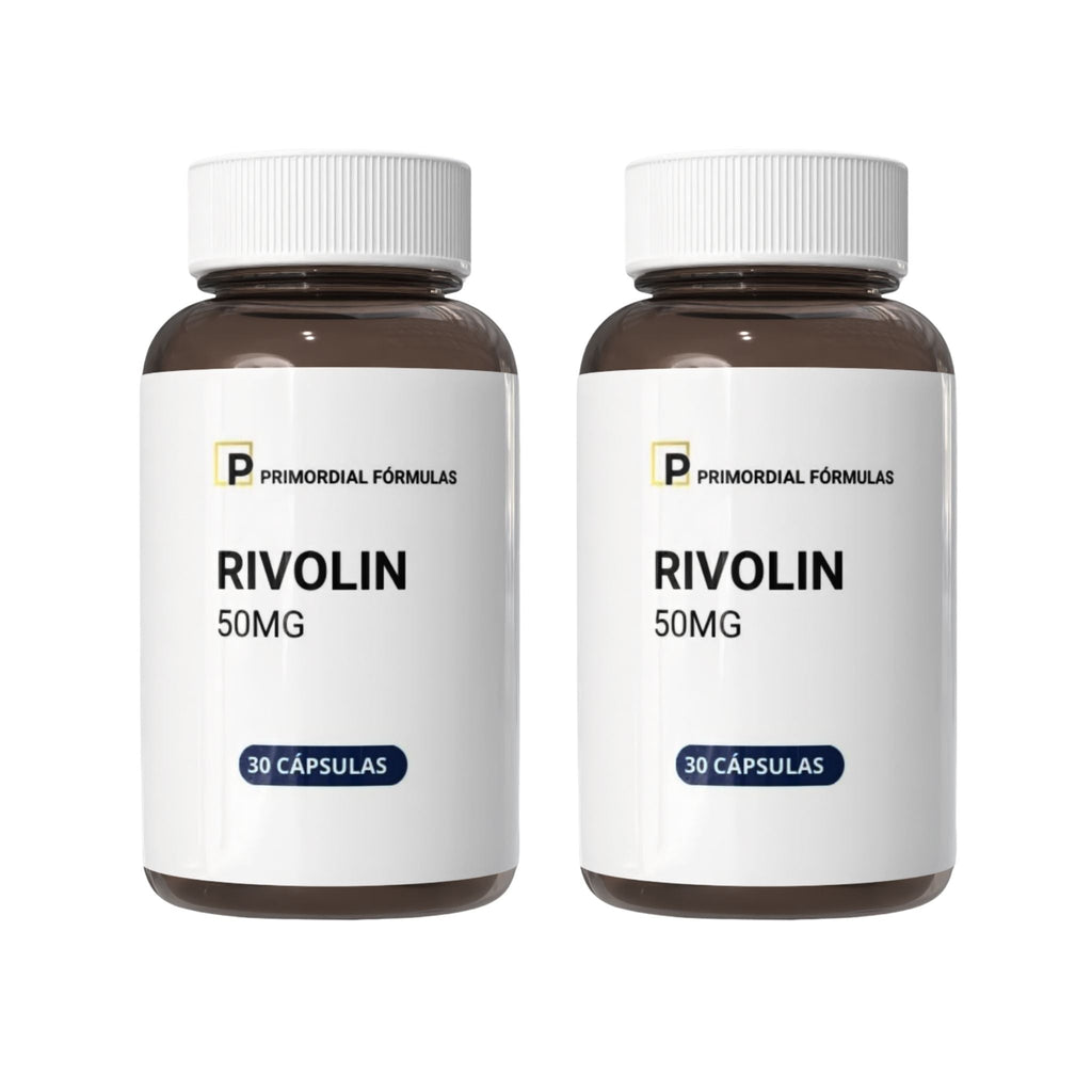 Rivolin 50mg Primordial Fórmulas Com 30 Cápsulas