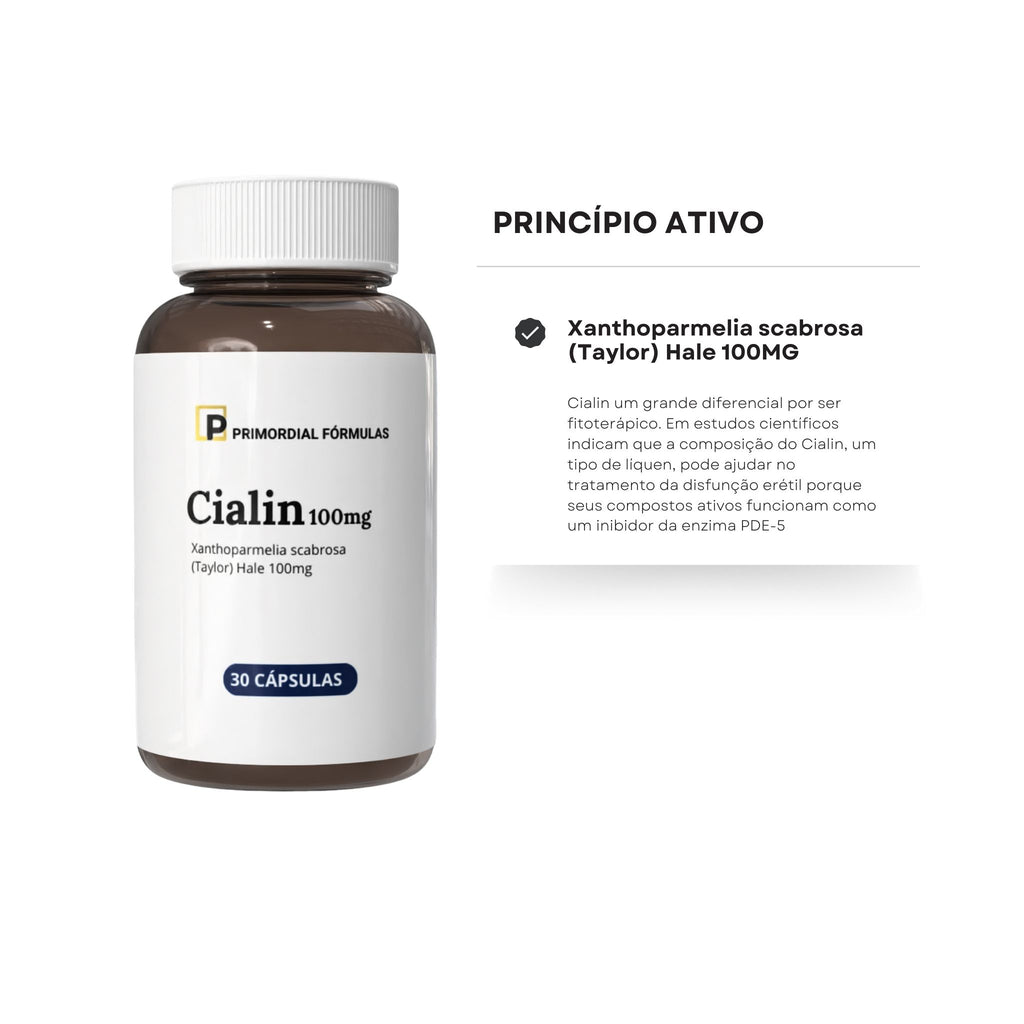 Cialin 100mg Primordial Formulas Com 30 Cápsulas