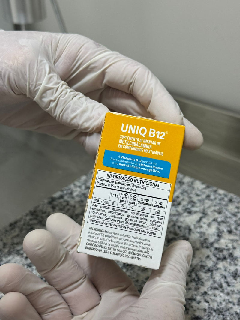 Kit 6 Uniq B12 Metilcobalamina 60 Comprimidos Sublingual