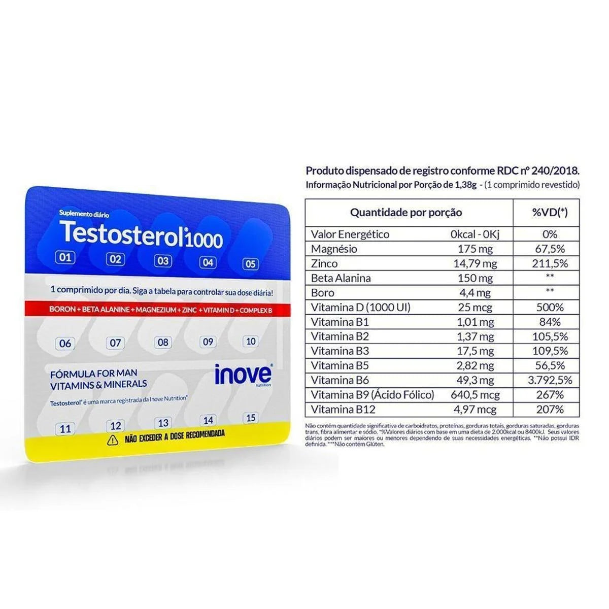 Testosterol 1000 Com 30 Comprimidos Revestidos