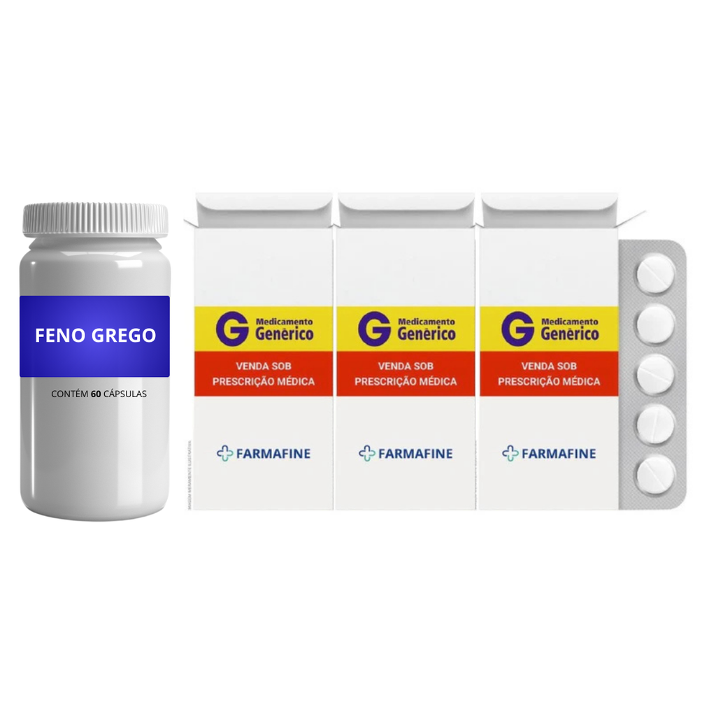 Kit Tadalafila Eurofarma Diário + Feno Grego 60 Cápsulas