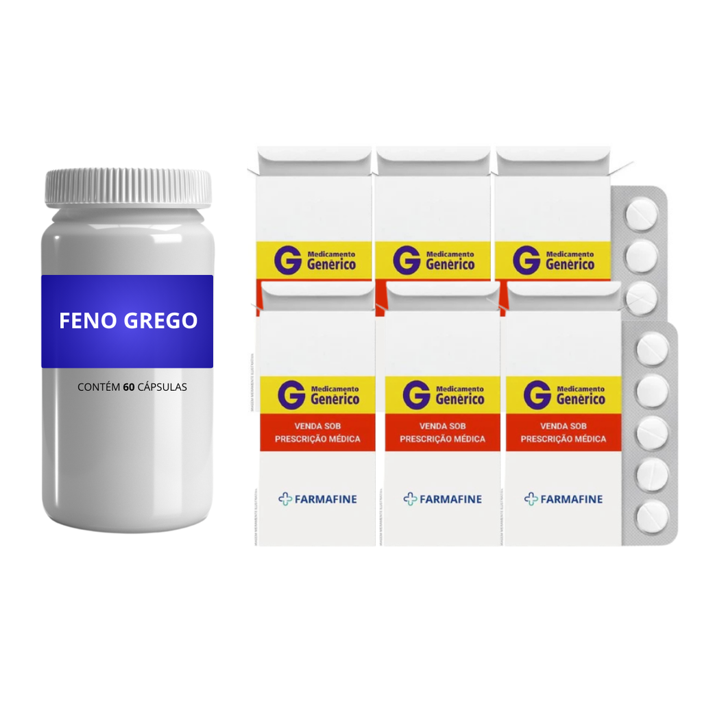 Kit Tadalafila Eurofarma Diário + Feno Grego 60 Cápsulas