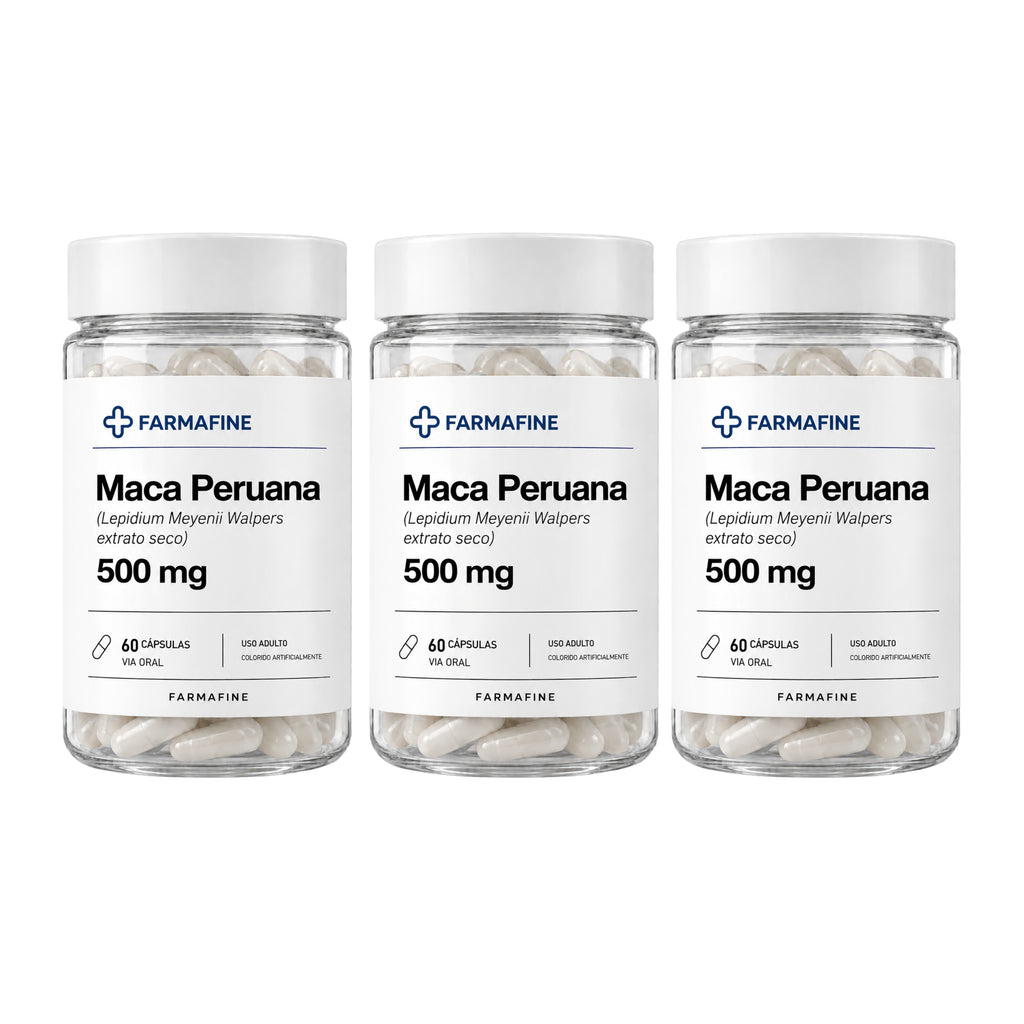 Maca Peruana Concentrado 500mg Farmafine 60 Cápsulas | Laboratório Farmafine