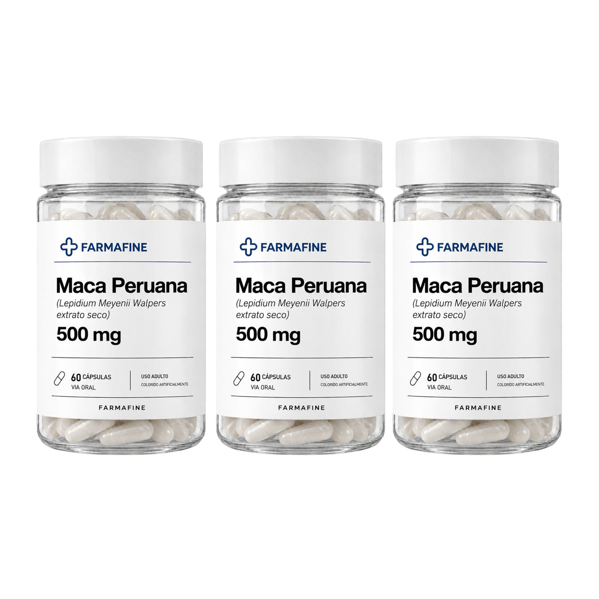 Maca Peruana Concentrado 500mg Farmafine 60 Cápsulas | Laboratório Farmafine