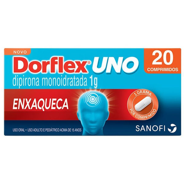 Analgésico Dorflex Uno Dipirona 1g Enxaqueca 20 Comprimidos