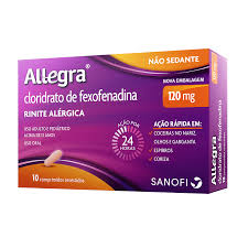 Antialérgico Allegra 120mg Sanofi 10 Comprimidos