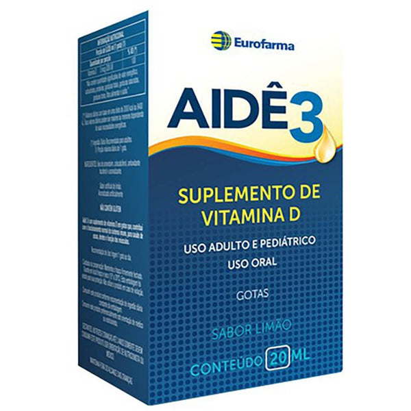 Vitamina D Aidê 3 Gotas Eurofarma 20ml