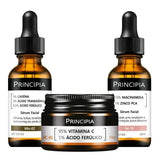 Kit Principia Anti-manchas: Sérum Ácido Tranexâmico Mix-2 + Vitamina C Vc-95 + Niacinamida Nc-10