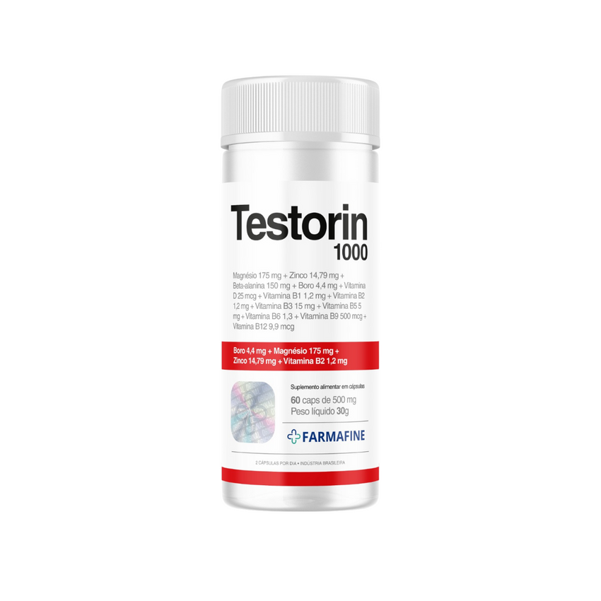Testorin1000 Com 60 Cápsulas Revestida – Farmafine
