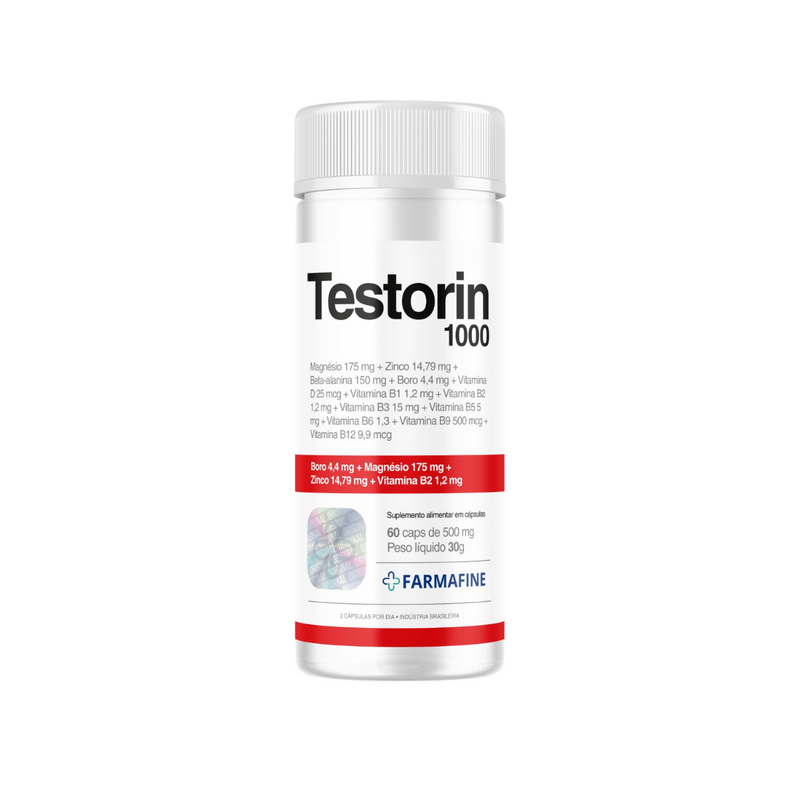 Testorin1000 Com 60 Cápsulas Revestida