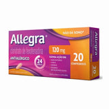 Antialérgico Allegra 120mg Sanofi 20 Comprimidos
